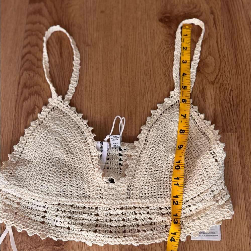 New with tags Something New x Klara Hellqvist beige crochet cami